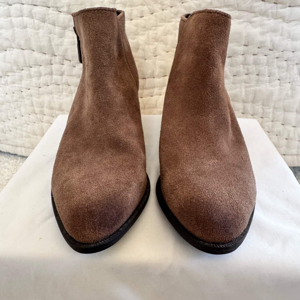 Circus Sam Edelman Holt Bootie 7.5 Brown Suede Studded Western Ankle Boot, NWOT - Picture 3 of 16
